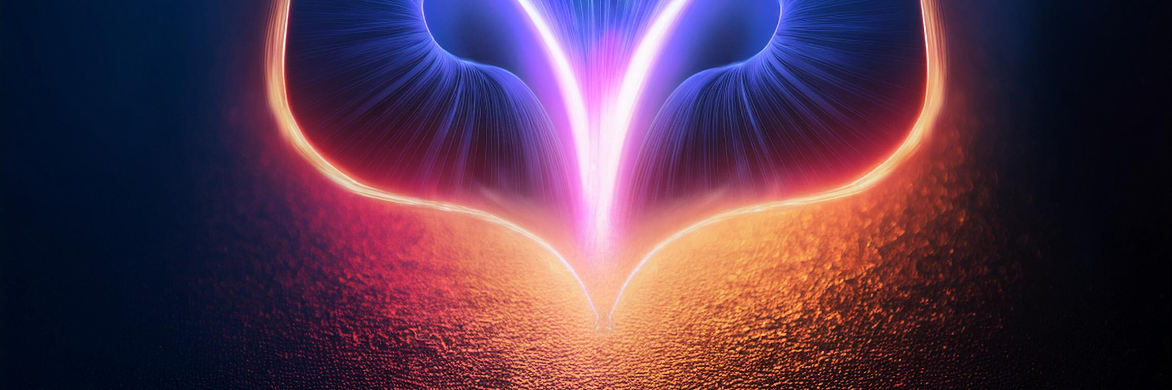 visuele representatie van een sterk merk felle lijnen van uil met donkere achtergrond